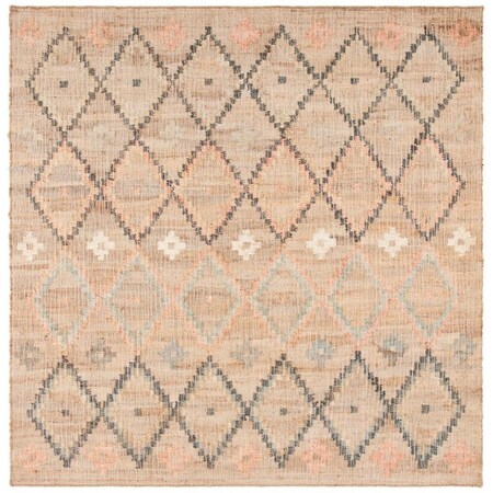 Safavieh 7 x 7 ft. Kilim Hand Loomed Square Rug Natural & Blue KLM753A-7SQ